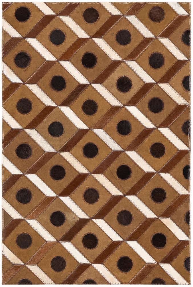 2' x 3' Cowhide Leather Rug