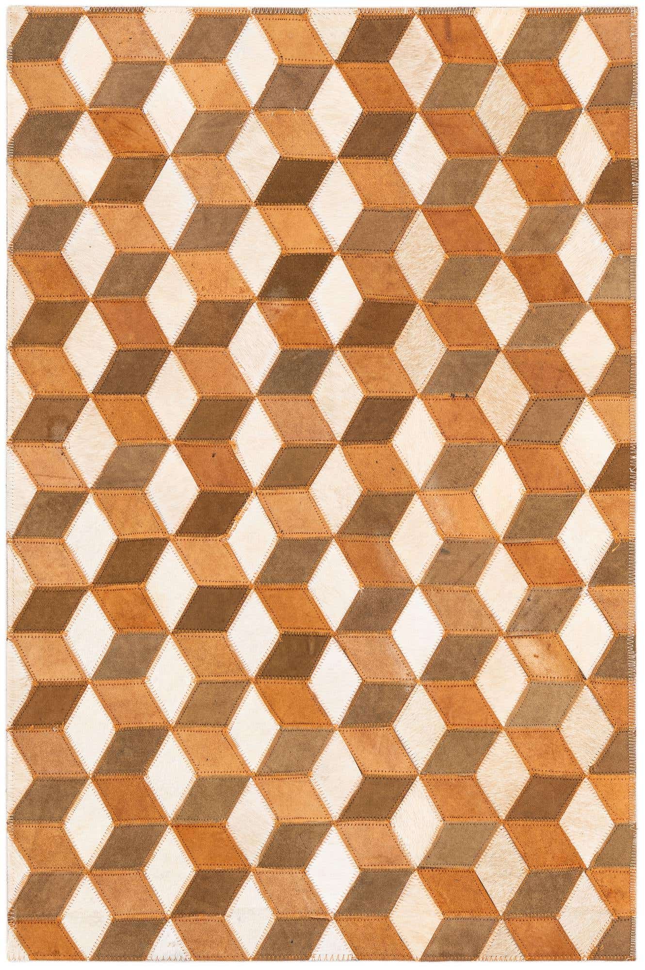 2' x 3' Cowhide Leather Rug