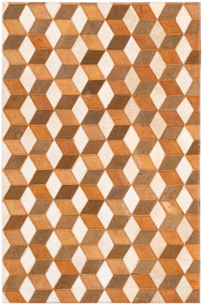 2' x 3' Cowhide Leather Rug