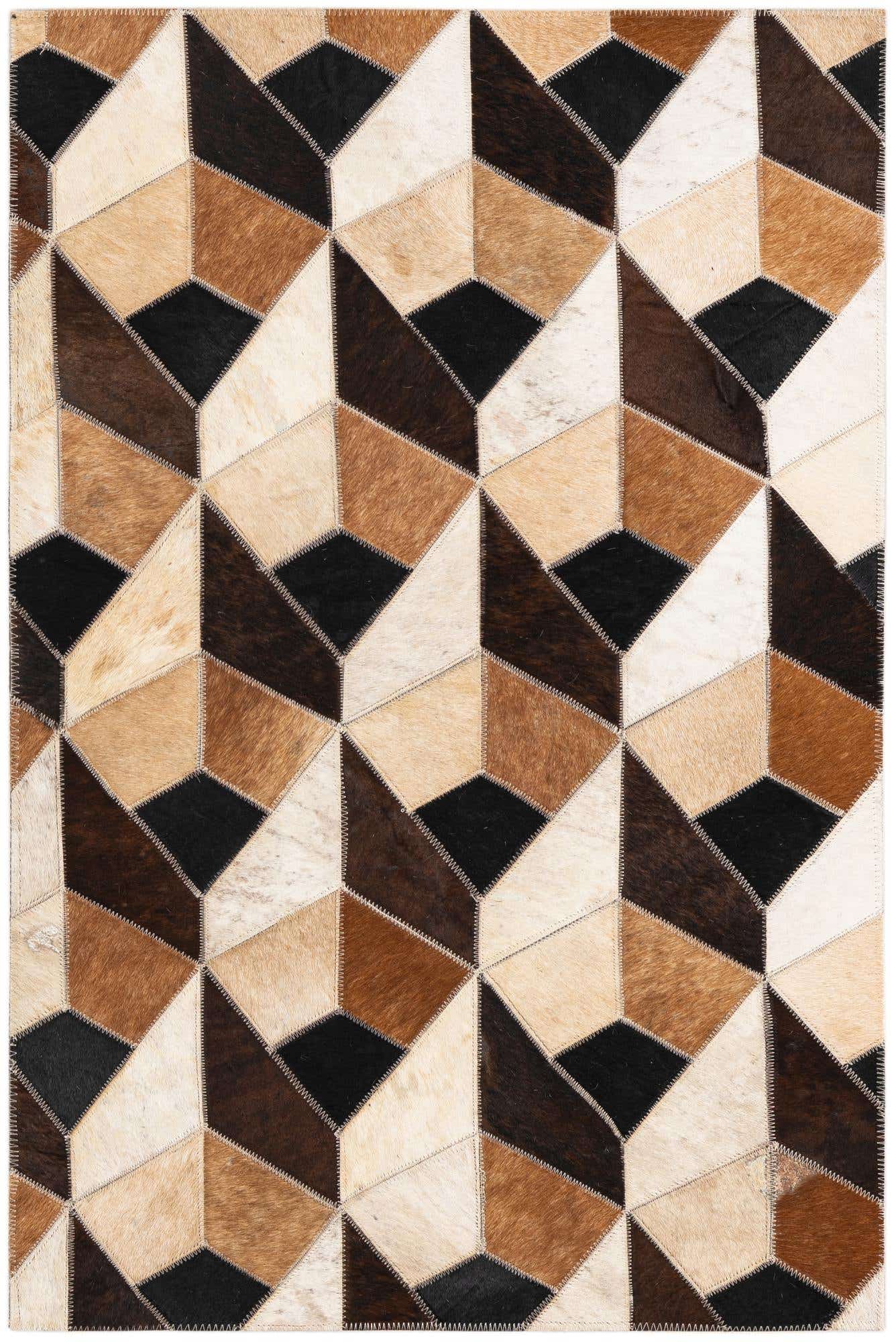 2' x 3' Cowhide Leather Rug