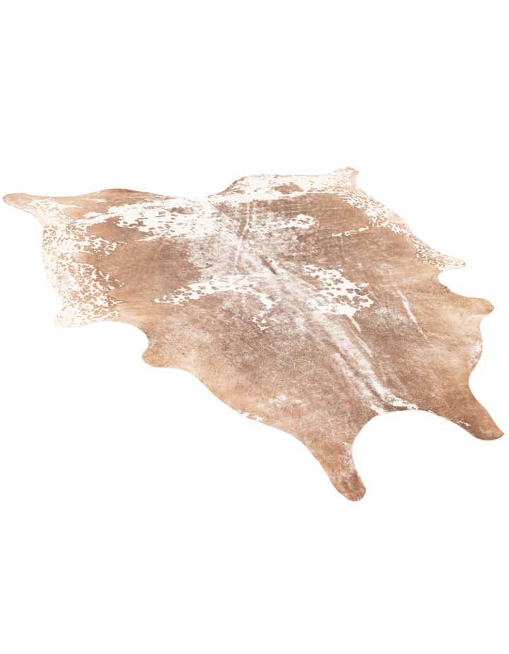 5' 8 x 6' 5 Cowhide Leather Rug
