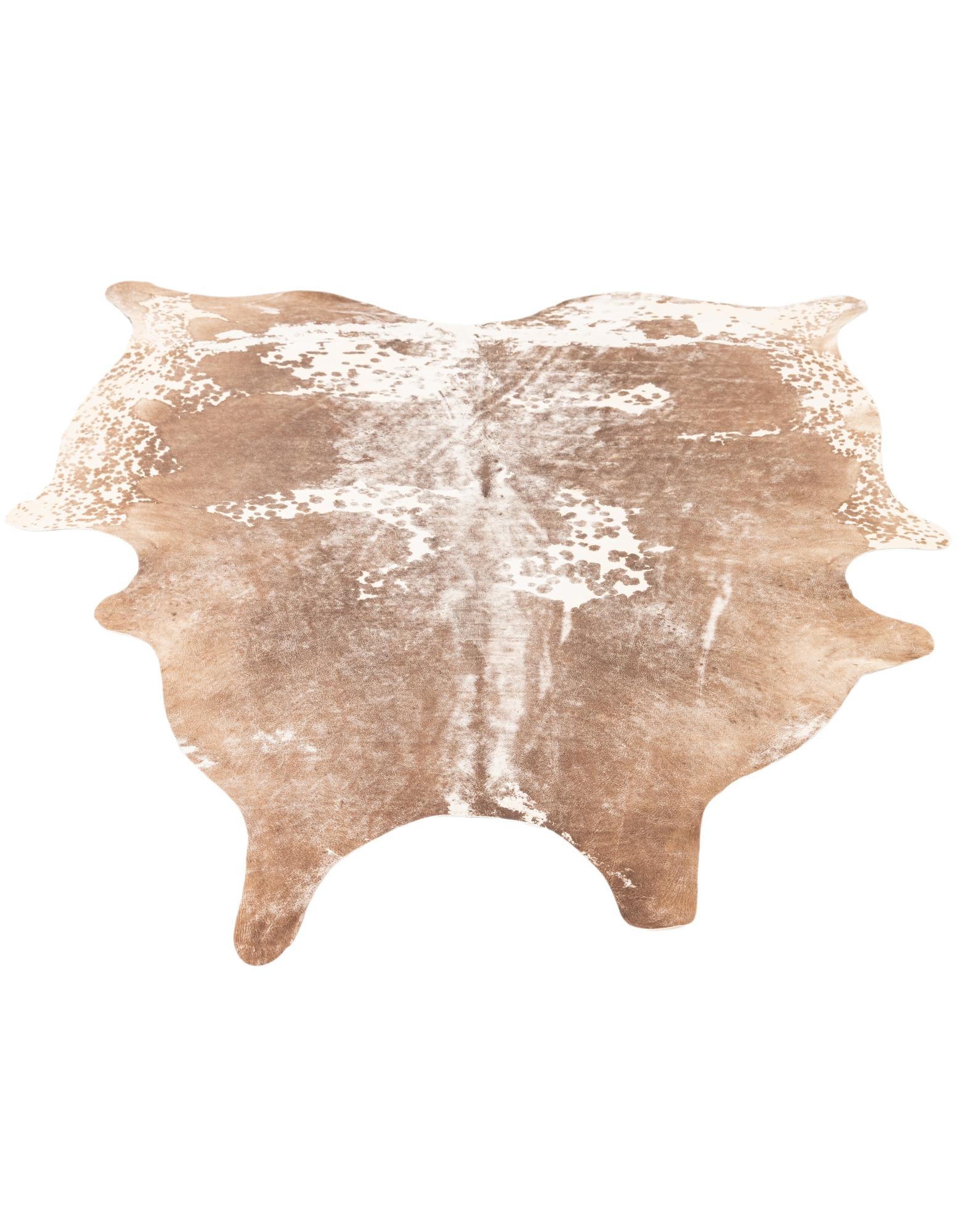 5' 8 x 6' 5 Cowhide Leather Rug