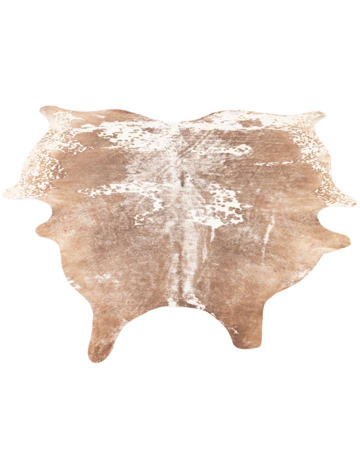 5' 8 x 6' 5 Cowhide Leather Rug
