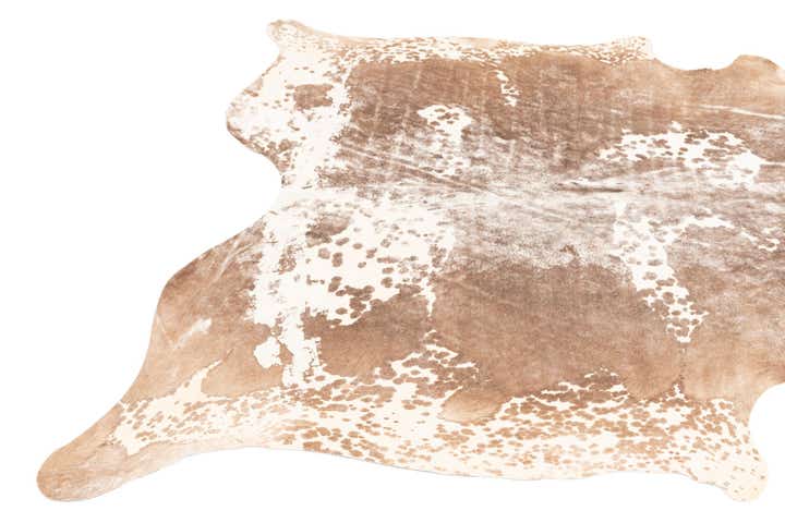 5' 8 x 6' 5 Cowhide Leather Rug
