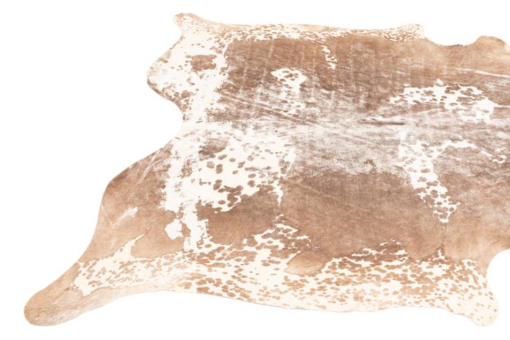 Detail image of 5' 8 x 6' 5 Cowhide Leather Rug