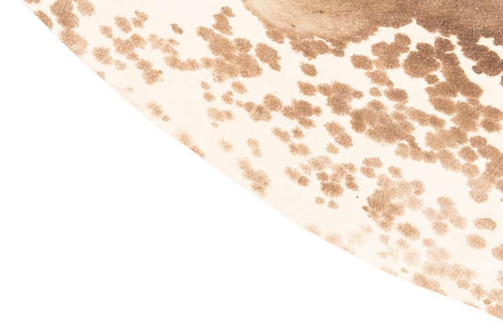 5' 8 x 6' 5 Cowhide Leather Rug