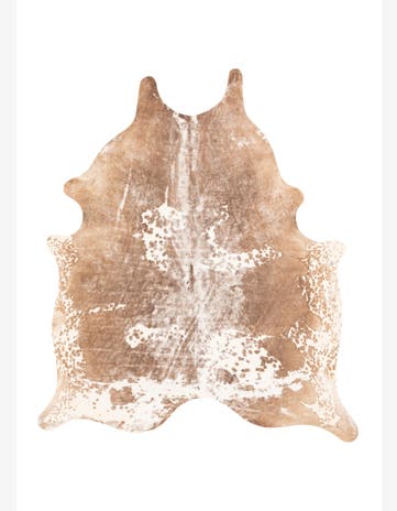 5' 8 x 6' 5 Cowhide Leather Rug