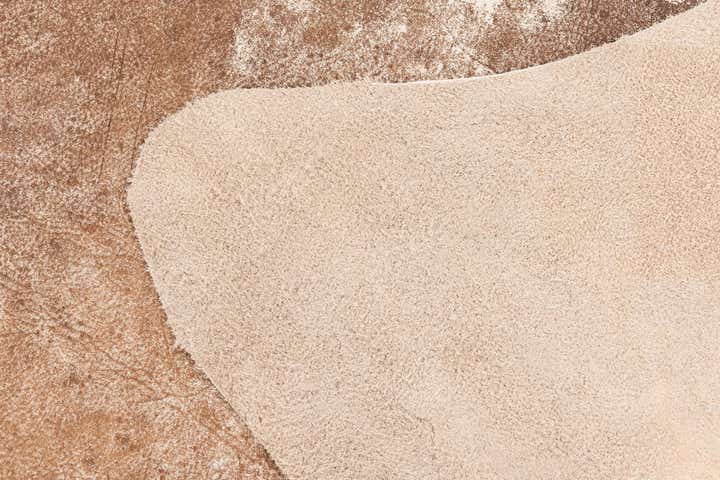 5' 5 x 6' 4 Cowhide Leather Rug