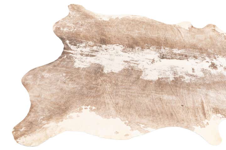 5' 11 x 6' 10 Cowhide Leather Rug
