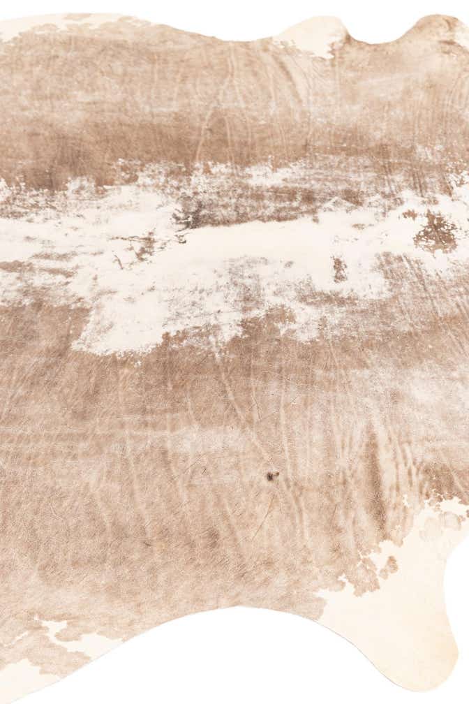 5' 11 x 6' 10 Cowhide Leather Rug