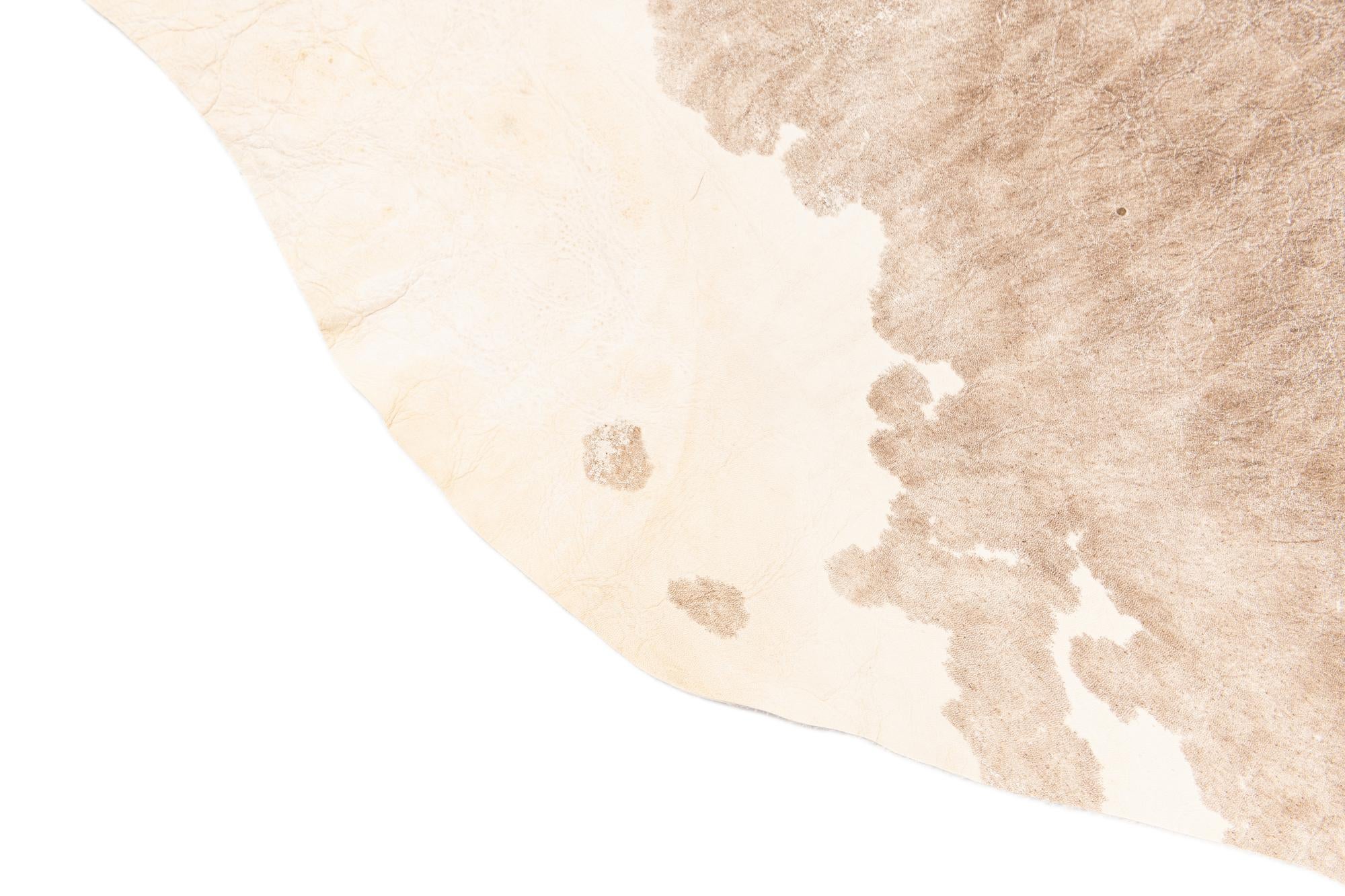 5' 11 x 6' 10 Cowhide Leather Rug