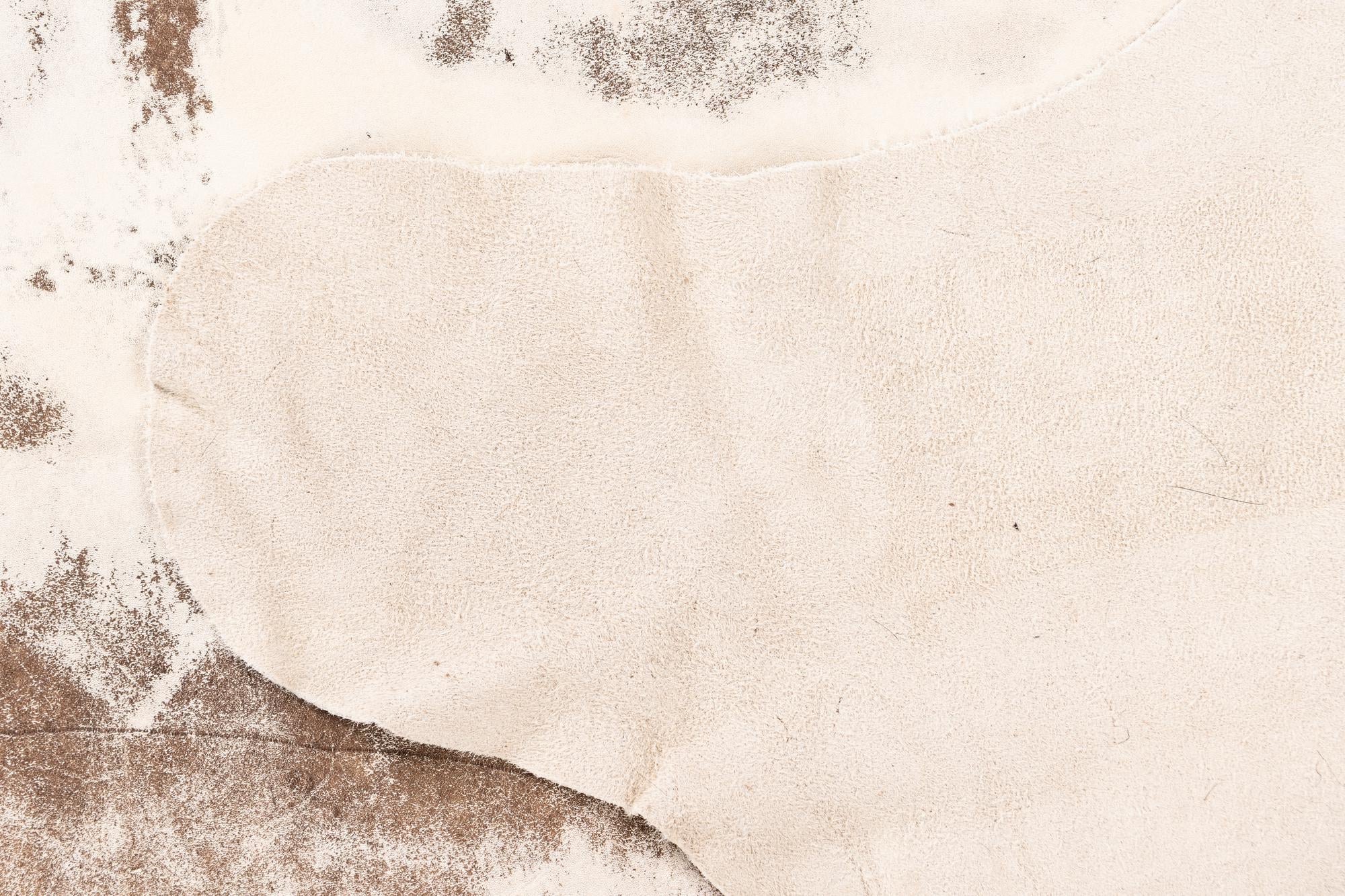 5' 11 x 6' 10 Cowhide Leather Rug