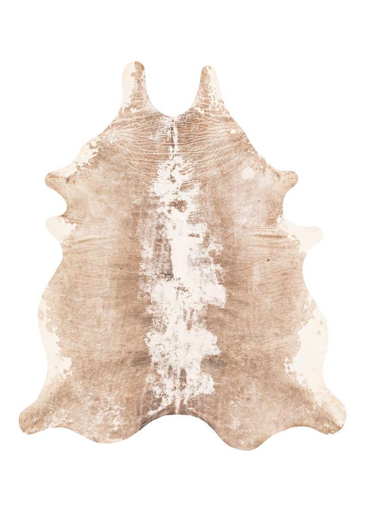 5' 11 x 6' 10 Cowhide Leather Rug