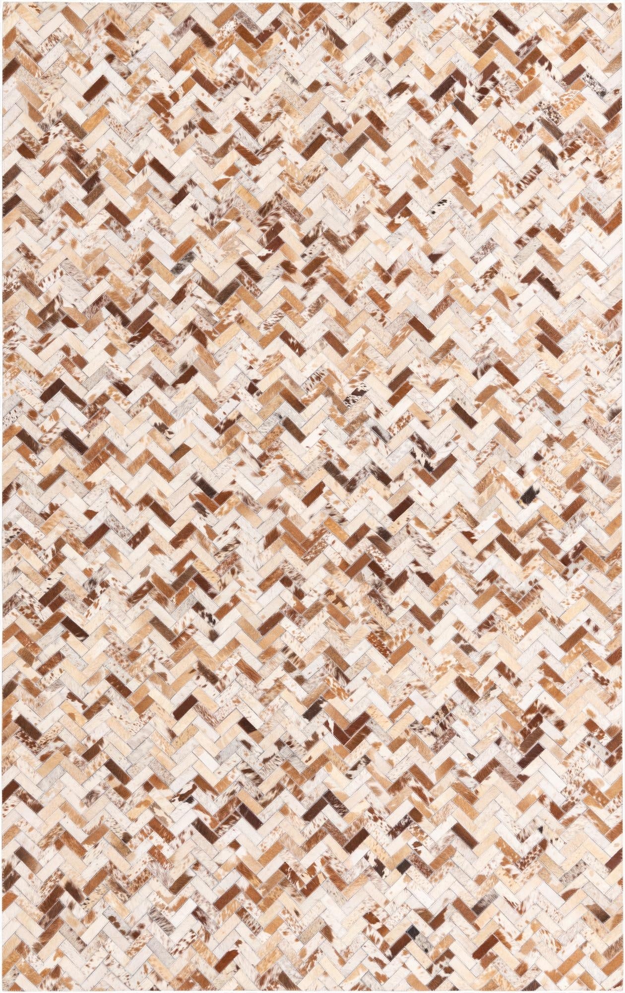 5' x 8' Cowhide Leather Rug