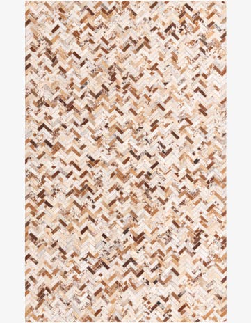 5' x 8' Cowhide Leather Rug