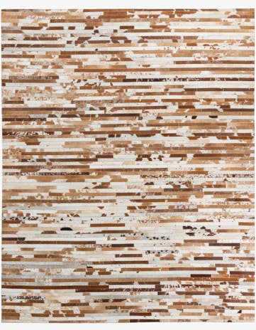 8' 1 x 10' Cowhide Leather Rug