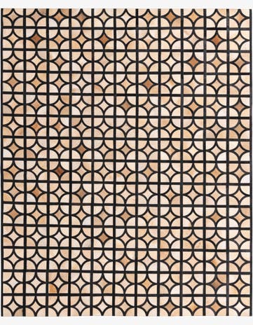 8' 1 x 10' Cowhide Leather Rug