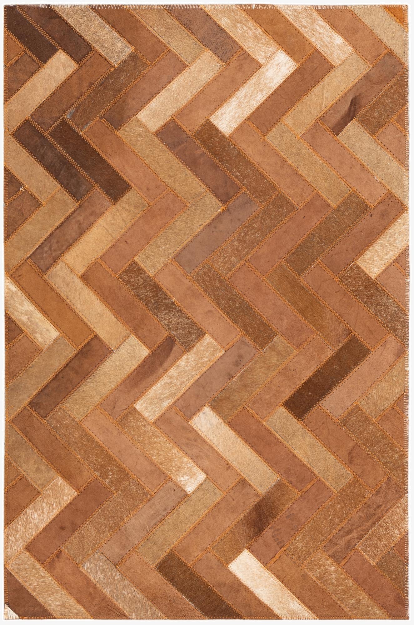 2' x 3' Cowhide Leather Rug