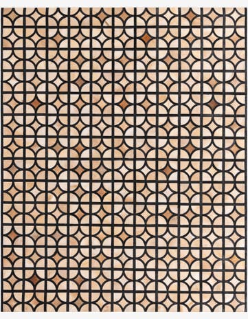 8' x 10' Cowhide Leather Rug