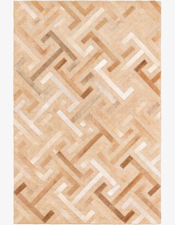 4' x 6' Cowhide Leather Rug