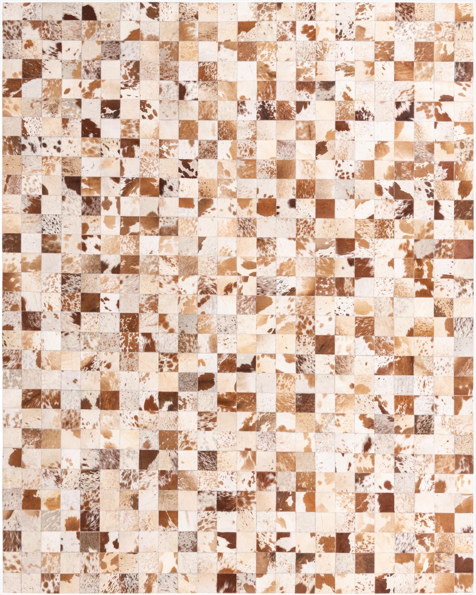 8' x 9' 10 Cowhide Leather Rug