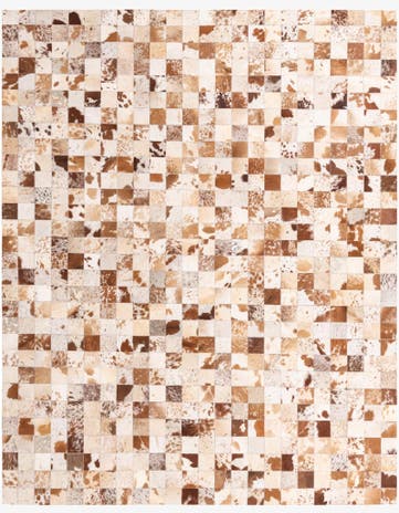 8' x 9' 10 Cowhide Leather Rug