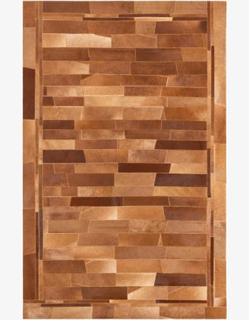 5' x 7' 10 Cowhide Leather Rug