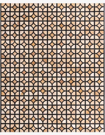 8' 1 x 10' Cowhide Leather Rug