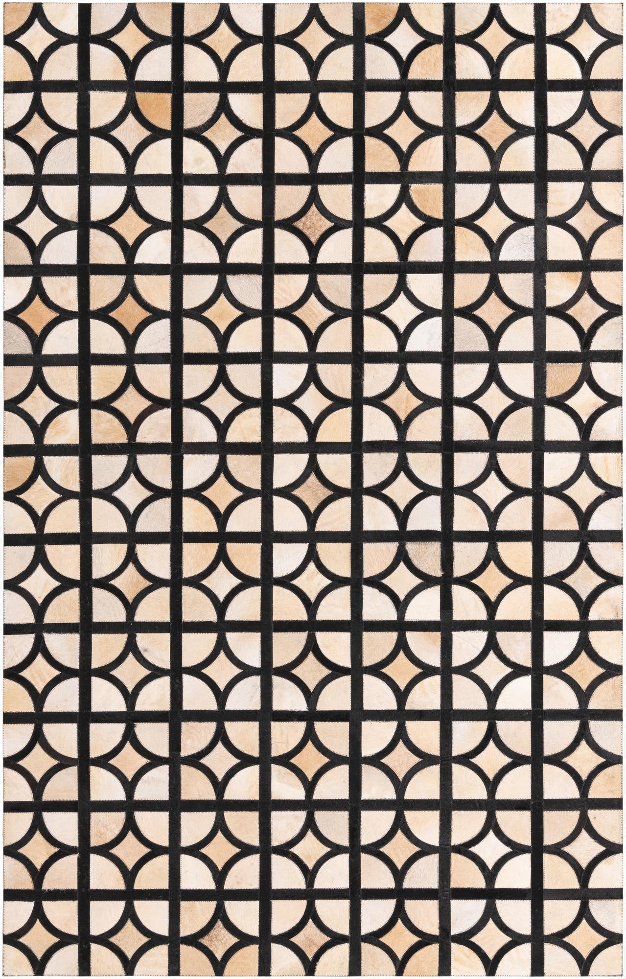 5' x 8' Cowhide Leather Rug