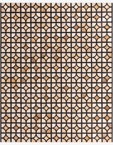 8' 1 x 10' Cowhide Leather Rug