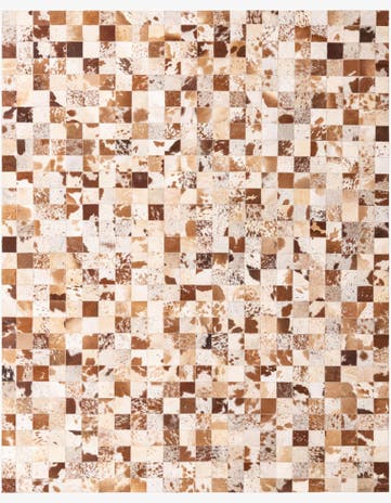 8' x 9' 10 Cowhide Leather Rug