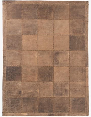 5' 3 x 7' 1 Cowhide Leather Rug