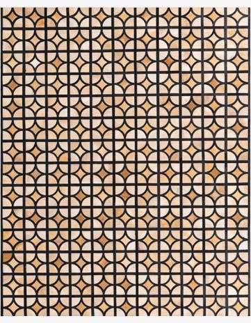 8' 1 x 10' 1 Cowhide Leather Rug