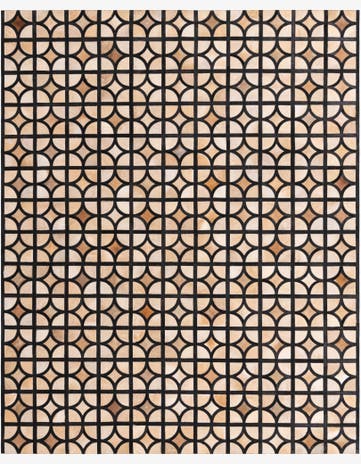 8' 2 x 10' Cowhide Leather Rug