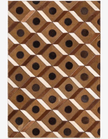 2' x 3' Cowhide Leather Rug