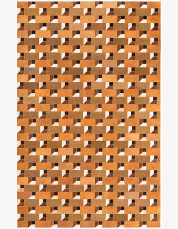 5' x 7' 10 Cowhide Leather Rug