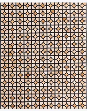 8' 2 x 10' 2 Cowhide Leather Rug