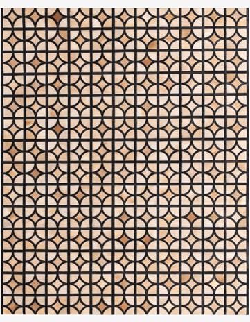 8' 1 x 10' Cowhide Leather Rug