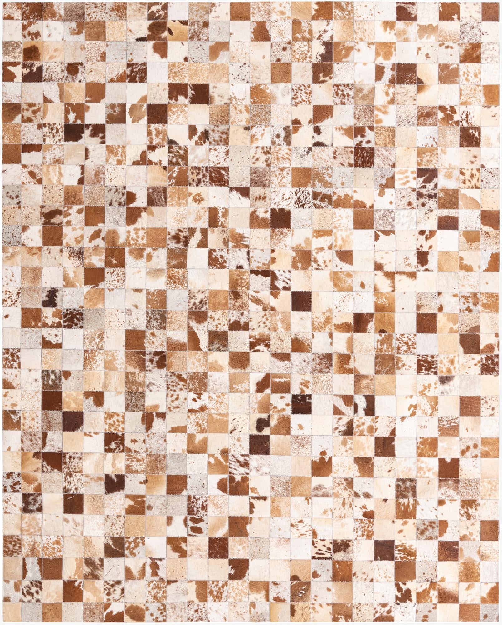 8' x 9' 10 Cowhide Leather Rug