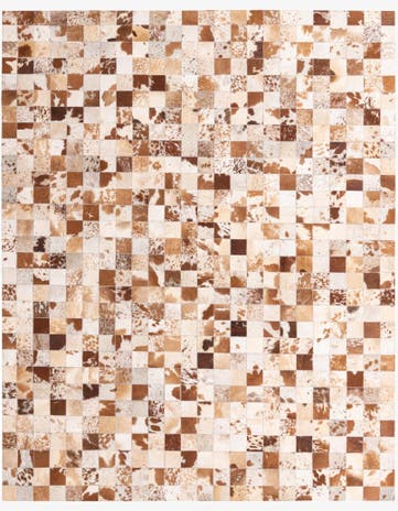 8' x 9' 10 Cowhide Leather Rug
