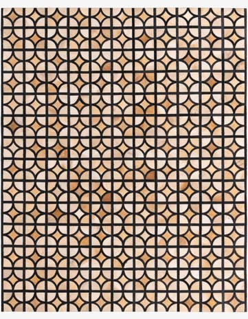 8' 2 x 10' Cowhide Leather Rug