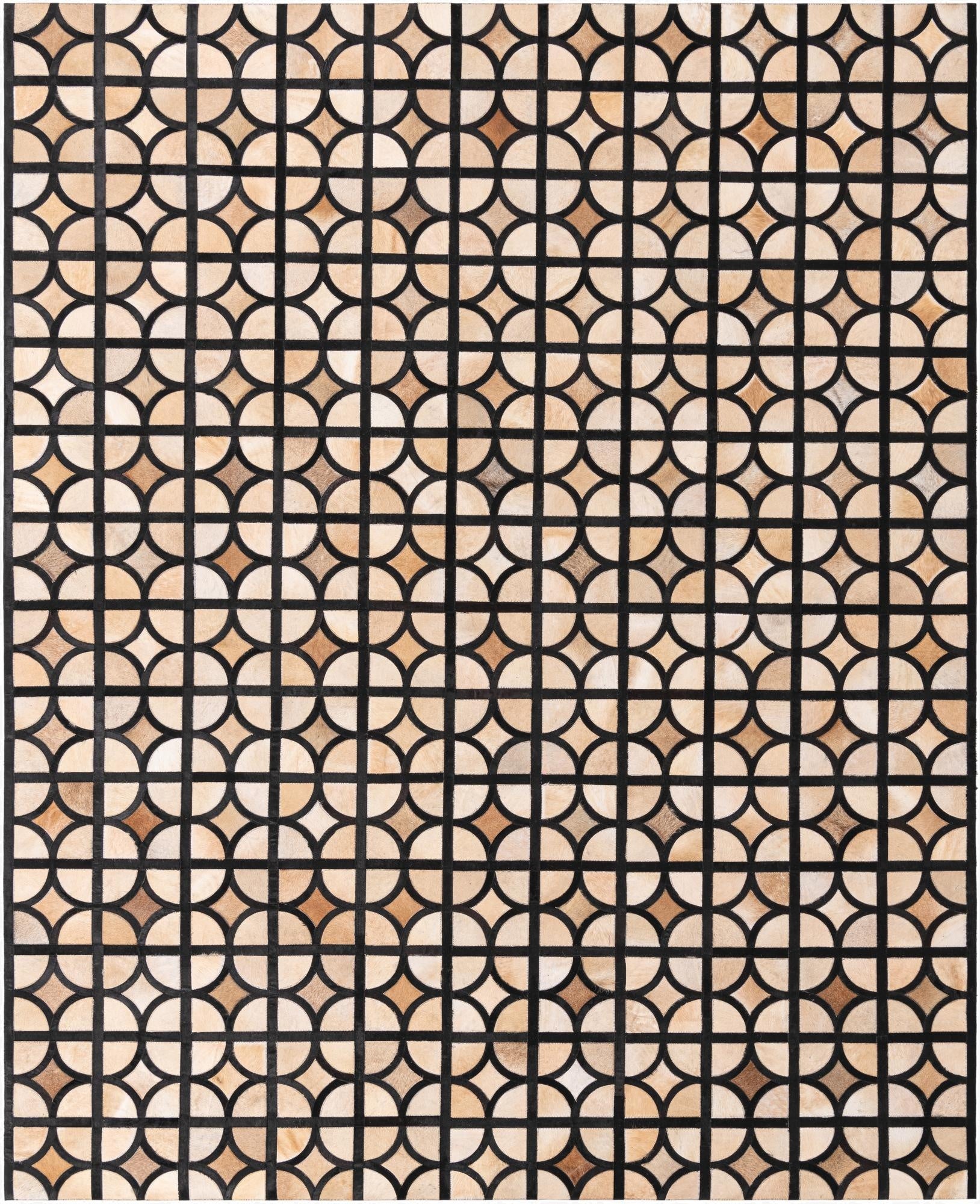 Primary image 8' 1 x 10' Cowhide Leather Rug