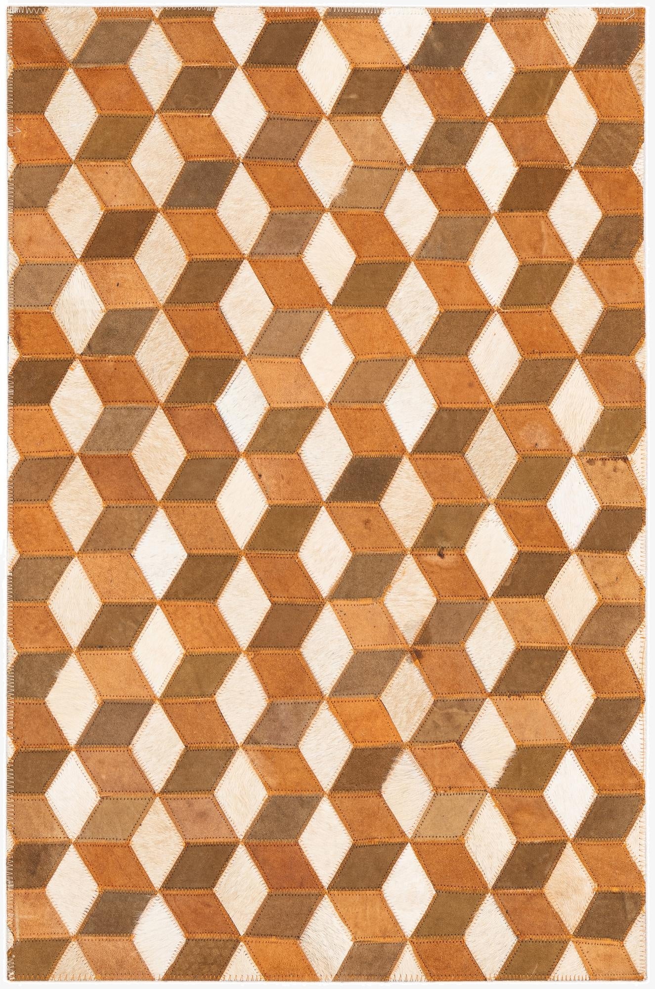 2' x 3' Cowhide Leather Rug