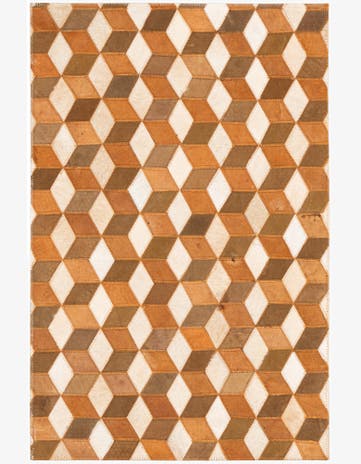 2' x 3' Cowhide Leather Rug