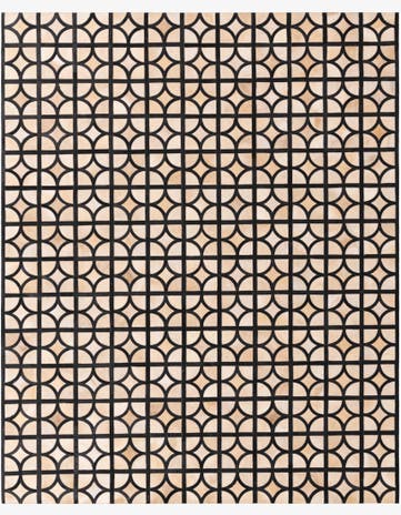 8' 1 x 10' Cowhide Leather Rug