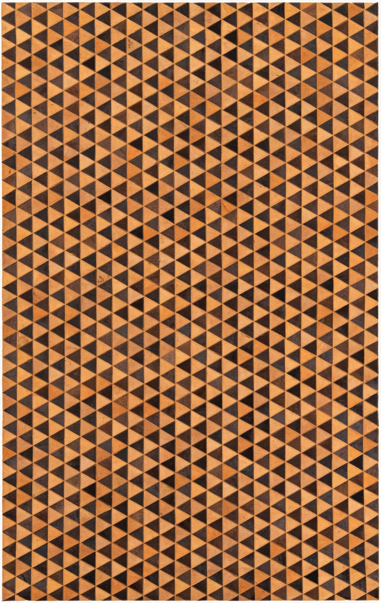 5' 2 x 8' 1 Cowhide Leather Rug