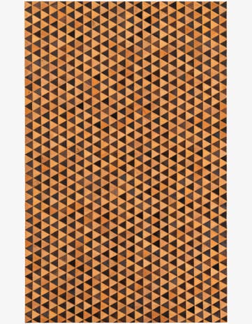 5' 2 x 8' 1 Cowhide Leather Rug