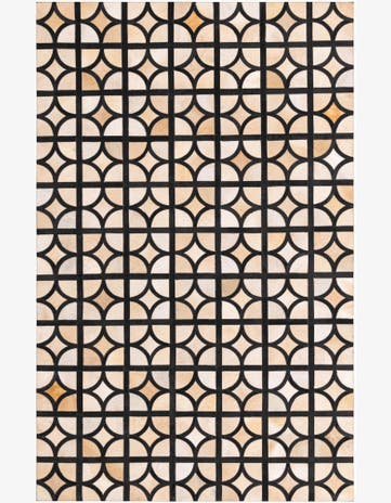 5' x 7' 10 Cowhide Leather Rug