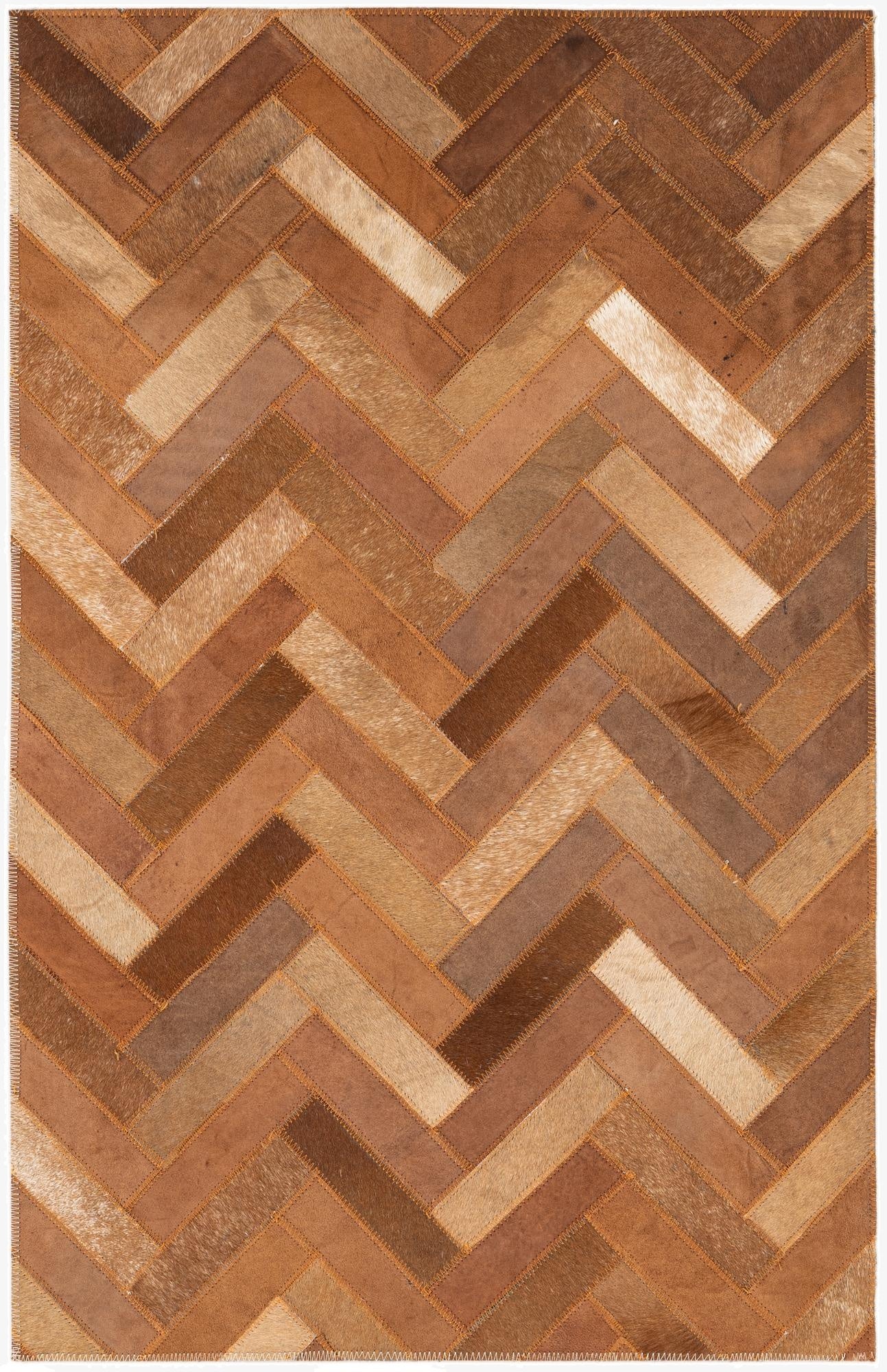2' x 3' Cowhide Leather Rug