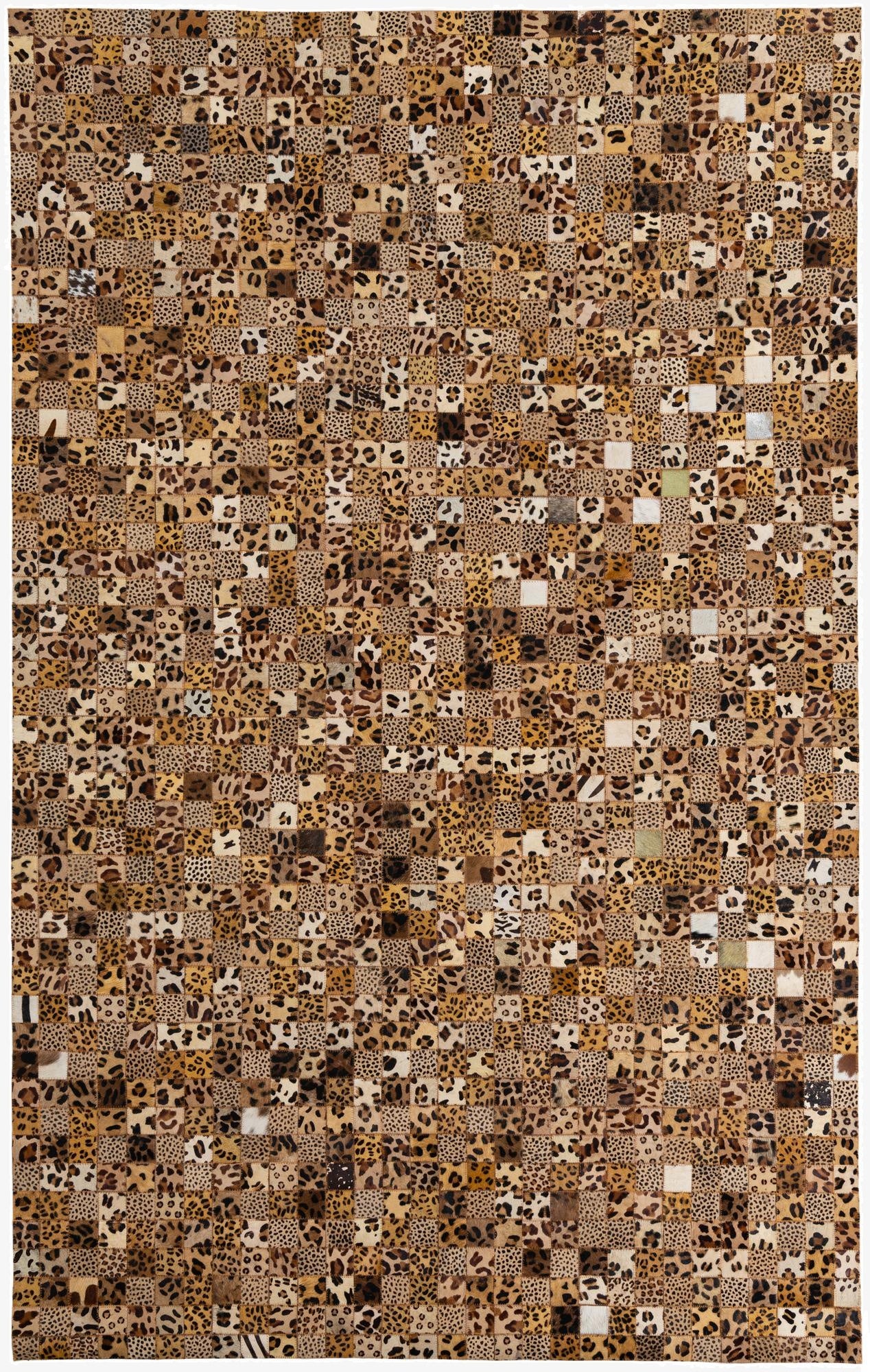 5' x 8' 1 Cowhide Leather Rug